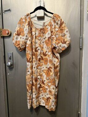 J.Crew Retro V-Back Linen Shirtdress in Zinnia Floral - NWOT